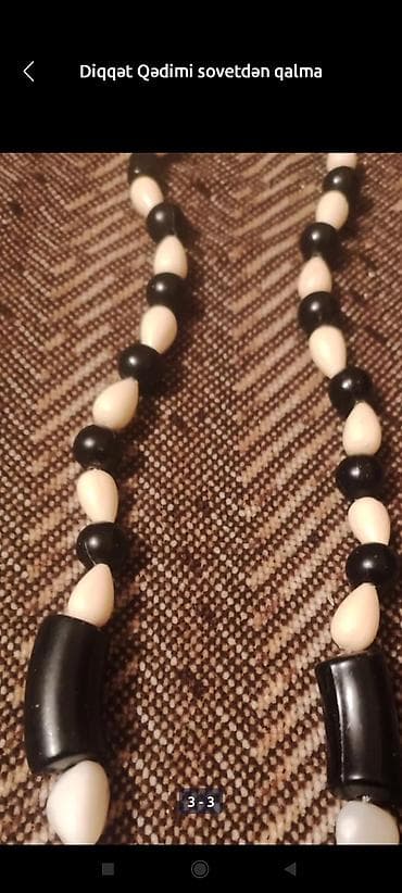 original canta: Diqqət Qədimi sovetdən qalma muncuqlardan boyunbağı.Cox incə və qeşəng — 4