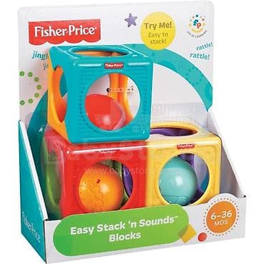 traktor oyuncaq: Fisher-Price rəngli inkişafetdirici kublar dəsti - 3 ədəd plastik — 1
