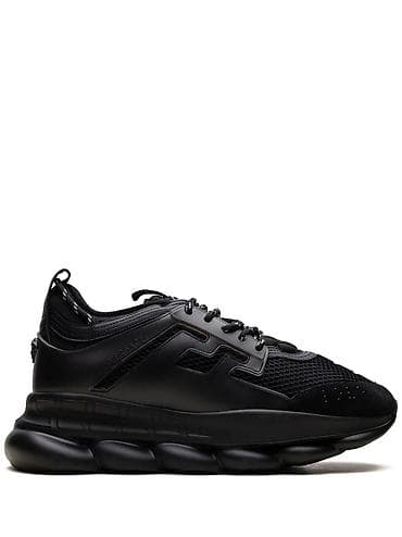 qara ayaqqabı: Versace Chain Reaction “Triple Black” Sneakers Original Versace Chain — 2