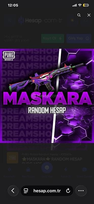 PUBG Mobile “Maskara” Random Hesap - Oyun: PUBG Mobile - Məhsul