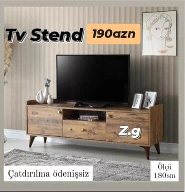 Qazanlar: *Tv Stend 190Azn* ✔️İstehsal Rusiya Laminat 18/lik *Rəng seçimi — 1