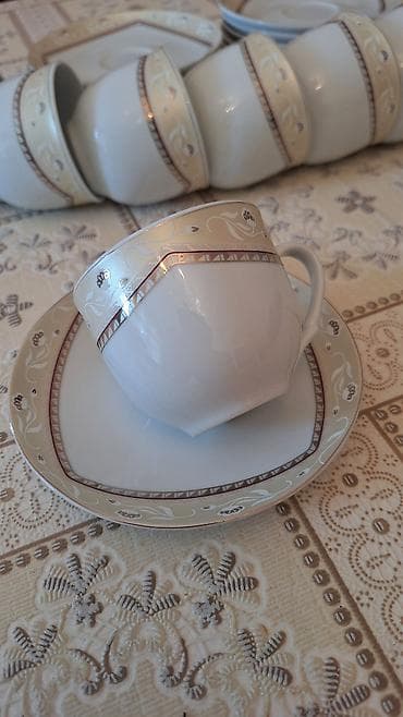 Çay dəsti, rəng - Ağ, Farfor, 12 nəfərlik — 5