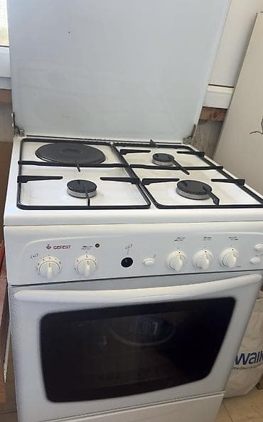 Qarışıq sobası Ayrıca dayanan, 4 gözlü, İşlənmiş