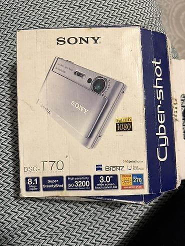 sony 2000 video camera: Sony Cyber-shot DSC-T70 rəqəmsal fotoaparat - 8.1 MP təsvir sensoru - — 2
