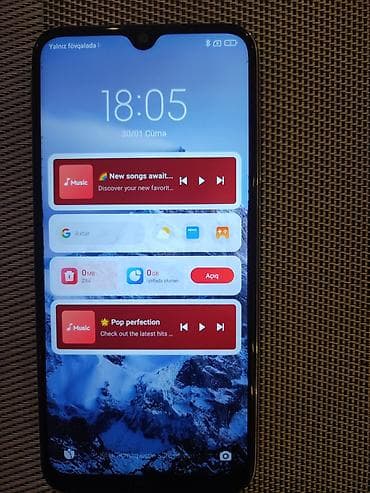 seki telefonlar: Xiaomi Mi 8, 128 GB, rəng - Mavi, 
 Sensor, Barmaq izi — 1