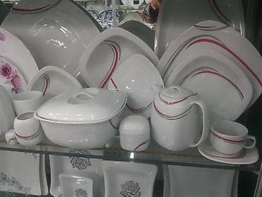 Nahar dəsti, rəng - Ağ, Farfor