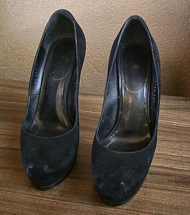 Qadın platformalı hündürdaban tufli - Rəng: qara - Material: üst