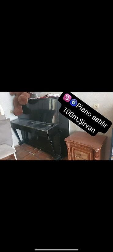 ovcu dəsti: Piano satılır – Şirvan - Akustik upright piano, klassik qara korpus - — 1