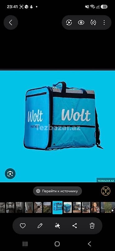 fire fire barter: Wolt kuryer çantası – termo izolyasiyalı, böyük həcmli daşıma çantası — 4