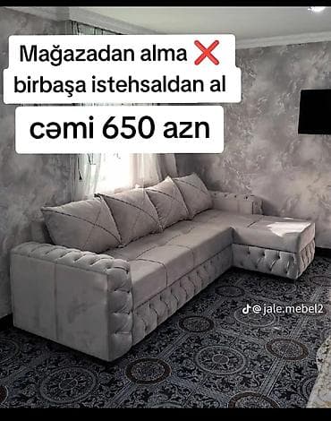 Künc divan, Yeni, Açılmayan, Bazasız, Parça, Şəhərdaxili pulsuz çatdırılma