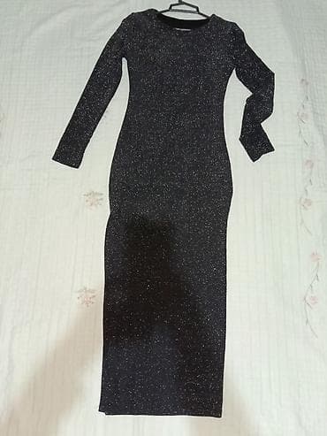 vozol ucuz: Parıltılı qara don - Model: uzun, bədənə oturan siluet - Uzunluq — 5