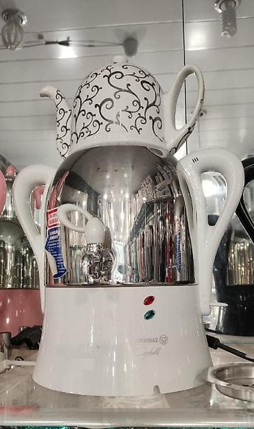Samovar elektrik samovar Korkmaz Turk istehsali 3 litr su 1 litr cay — 1