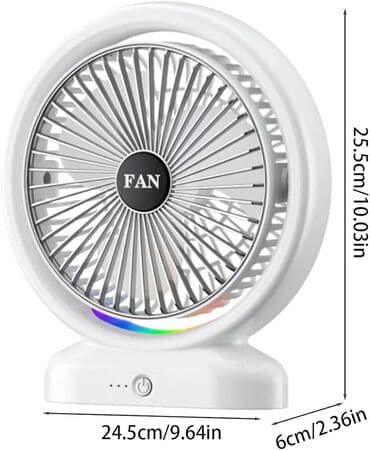 əl ventilyatoru: Ventilyator Sərinkeş İşiqli 3 surət rejimi var USB və batareya ilə — 6