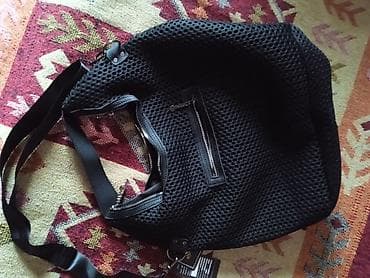 hermes cantası: Qadın çanta dəsti 1) Qara çiyin çantası - Material: mesh/delikli — 2