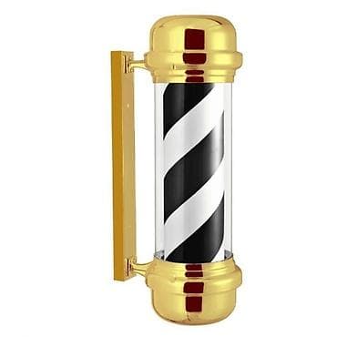 Bərbərxana üçün klassik “barber pole” işıqlı lövhə. xrom material — 3