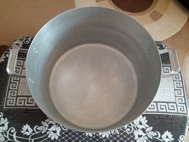 кастрюля алюминиевая 50 литров цена: İşlənmiş, Aş qazanı, rəng - Gümüşü, Alüminium, 40 sm, SSRİ — 11