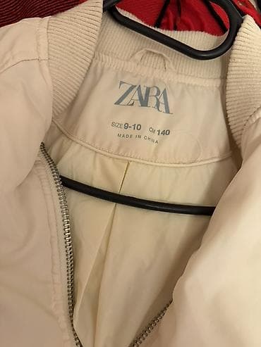 yeni model donlar: ZARA uşaq bomber gödəkçə - Rəng: açıq krem/ivori - Model: bomber — 3
