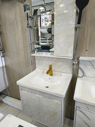 Vanna otağı üçün lavabo dəsti - Material: keramika lavabo və parlaq