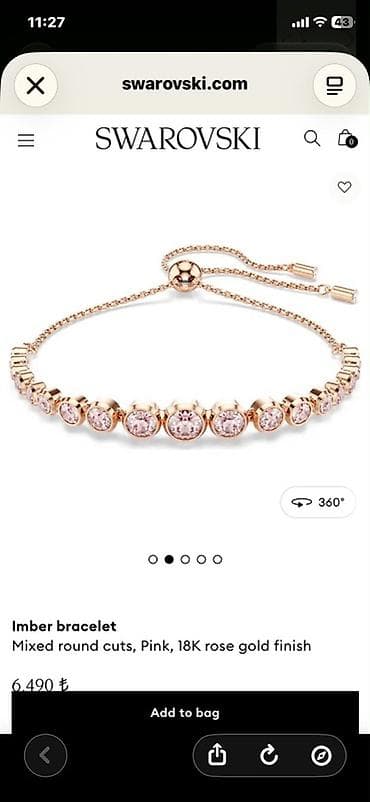 Bilərzik, Swarovski, Çəhrayı qızıl — 7