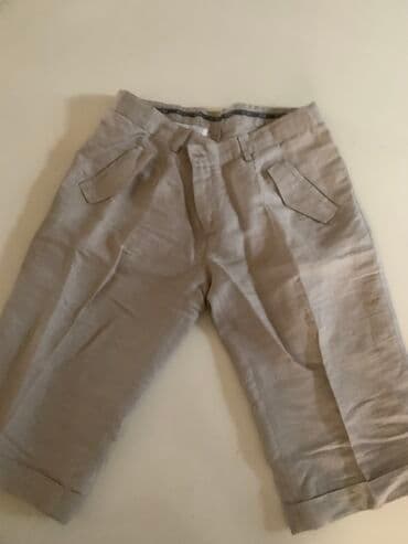 qaqa şalvarları: Bej rəngli kətan şalvar - Parça: təbii kətan (yüngül, nəfəsalan) - — 1