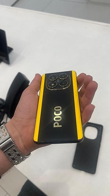 katel telefon: Poco X7, rəng - Sarı, Barmaq izi — 1