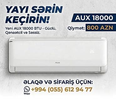 Kondisionerlər: AUX 18000 kondisioner. 60"-70" - Güclü soyutma performansı: 18 000 — 1