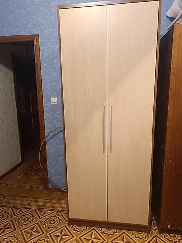 İkiqapılı, yığcam qarderob. Yataq otağı üçün əlverişlidir. Qarderobun — 4