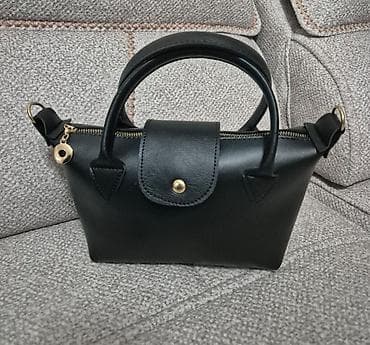 Qadın ayaqqabıları: Qara mini əl/çiyin çantası - Material: hamar süni dəridən - Rəng — 1