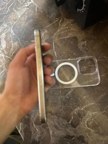balaca iphone: IPhone 15 Pro, 128 GB, Natural Titanium, Simsiz şarj, Face ID — 2