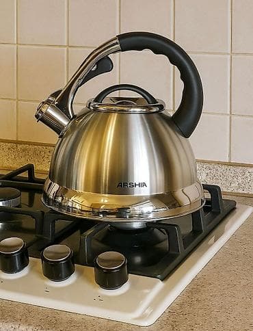 antik samovar aliram: Yeni, rəng - Boz, Çaydan, Paslanmayan polad, 3-dən çox l, Almaniya — 1