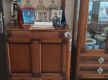 stol ev ucun: Klassik üslubda mebel dəsti - Divan: Taxta oyma detallar — 8