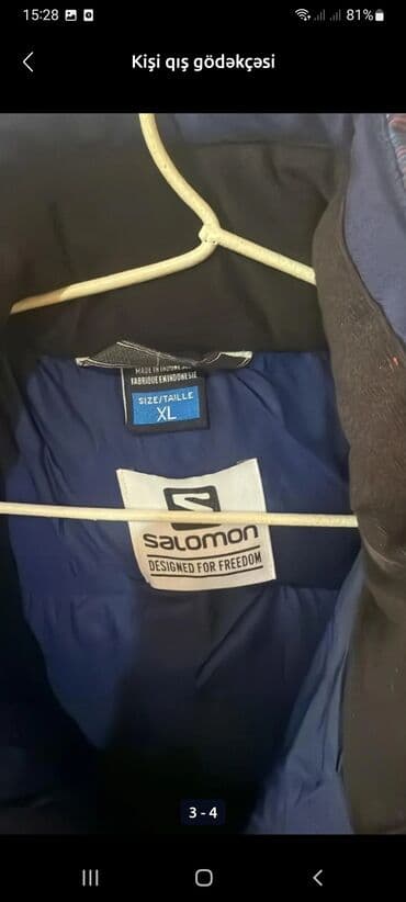 kişi üçün ağ qış gödəkçələr: Məhsul: Salomon qadin qış gödəkçəsi (ölcü: XL) - Rəng/naxış: tünd — 3