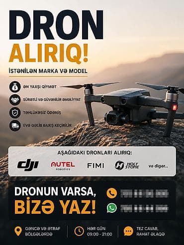 macbook m4 pro: Xidmət: Dron alışı Təsvir: - İstənilən marka və model dronların alışı — 1