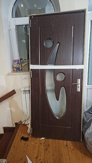 giris qapi: Mebel qapı – müasir dizaynlı - Material: ağac fakturalı MDF örtüklü — 1