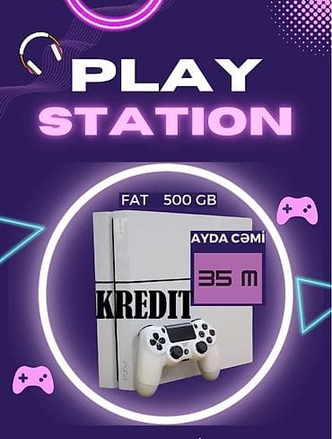 playst: PlayStation 4 (PS4) – “Fat” model, 500 GB daxili yaddaş. - Rəng: ağ - — 1