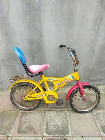 Uşaq velosipedi – kiçik ölçülü, 16 düyümə yaxın təkərlər - Rəng: sarı