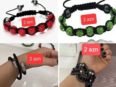 Bileziklər – müxtəlif modellər - Şamballa üslubunda iplə hörülmüş