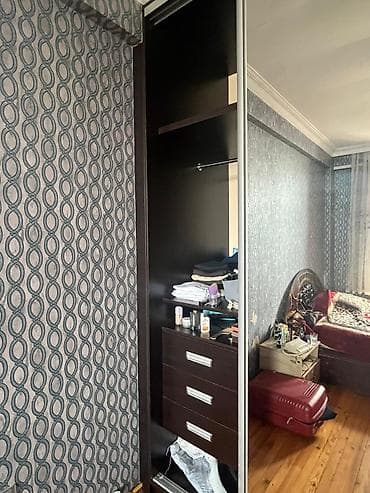 metbex dolabı: 2 qapılı, Güzgülü, Qəhvəyi, Kupe, Düz dolab — 2