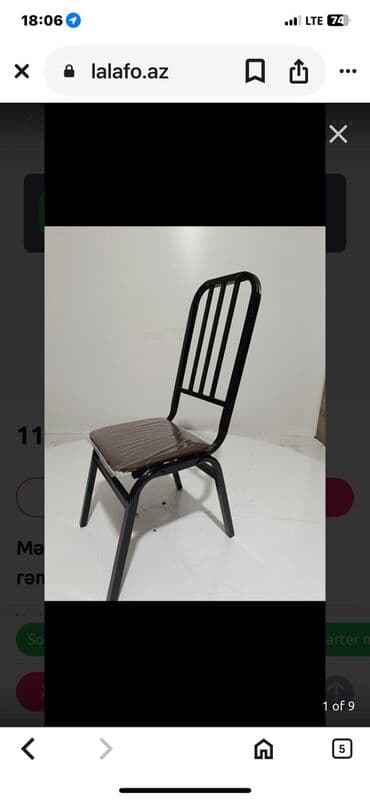 balkon ucun stol stullar: Mətbəx üçün, Qatlanmayan, rəng - Qara Stul — 4