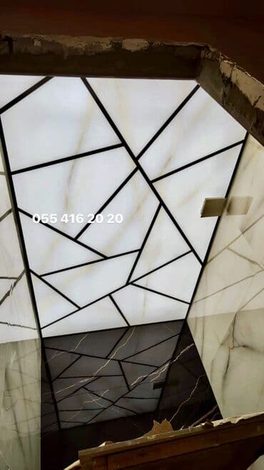 tavan modelleri: Asma tavan, Şüşə, Suyadavamlı, Pulsuz çatdırılma, Ödənişli quraşdırma, Zəmanətli — 4