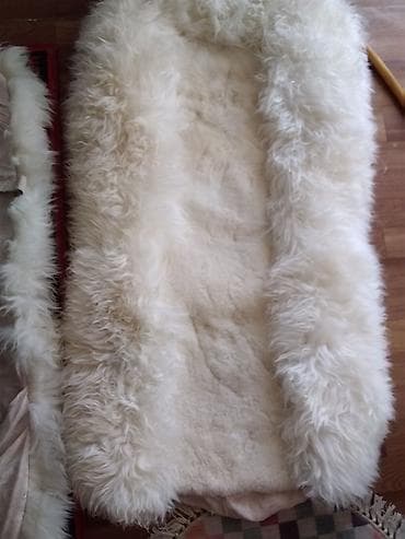 Uşaq arabaları: Ağ rəngli, təbii qoyun yunundan hazırlanmış uşaq arabası/sovok üçün — 2