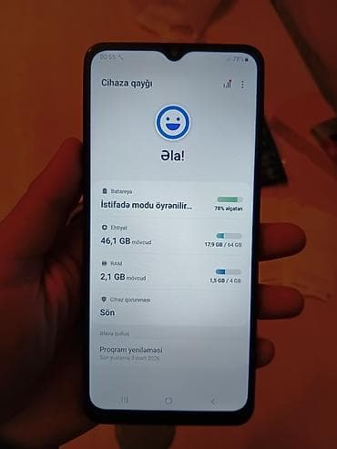 telfon sumqayit: Samsung Galaxy A12, 64 GB, rəng - Qara, Barmaq izi — 4