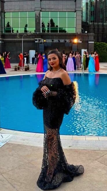 sederek toy geyimleri instagram: Qara axşam/gecə geyimi – şıq ziyafət donu - Model: ofşin (çiyinlər — 1