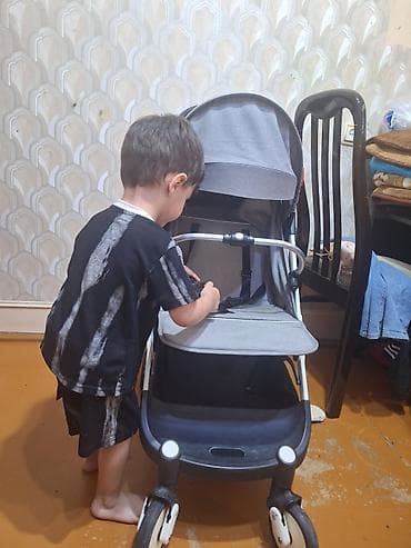 mini araba: Uşaq arabası – Model: A9 - Rəng: Boz - Yüngül və kompakt — 3