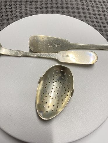 antik servis: Çay dəsti, rəng - Gümüşü, Metal — 2