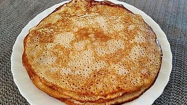 мука: Ev şəraitində hazırlanmış ince, elastik və bərabər bişmiş blinçik — 1