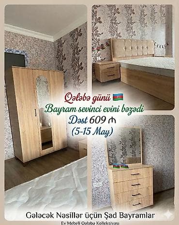 Yataq dəsti – sifarişlə hazırlanır Rəng seçimi mövcuddur Dəstə