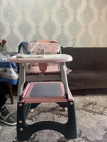 Uşaq üçün çoxfunksiyalı yemək və fəaliyyət kreslosu-seti - 3-də-1 — 3