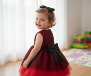 tünd qırmızı rənfli məktəbli forması: Don, Ziyafət, 9 - 12 ay — 3