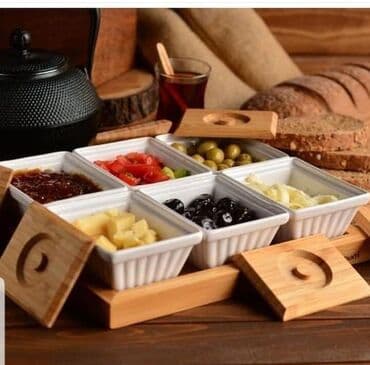 bamboo tekstil: Bamboo altlıqlı
Bamboo qapaqlı
Akril material çox meqsedli qab — 1